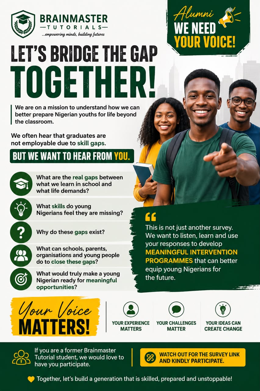 Workshop poster inviting alumni to share their voice about closing skill gaps